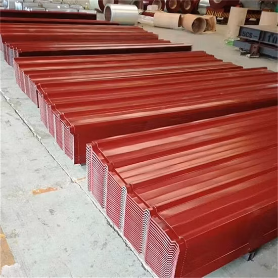 Baufliesen, farbbeschichtetes Metall, Stahlblech, gewelltes, vorlackiertes Dachblech aus verzinktem Eisen